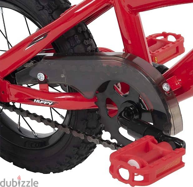 Huffy Kid Bike Moto X, Fast Assembly Quick Connect, 12", Gloss Red 2