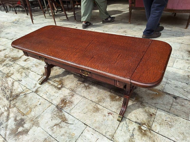 centre Table  طاولة صالون وسط خشب جوز ريجنسي اصلي قديم 2