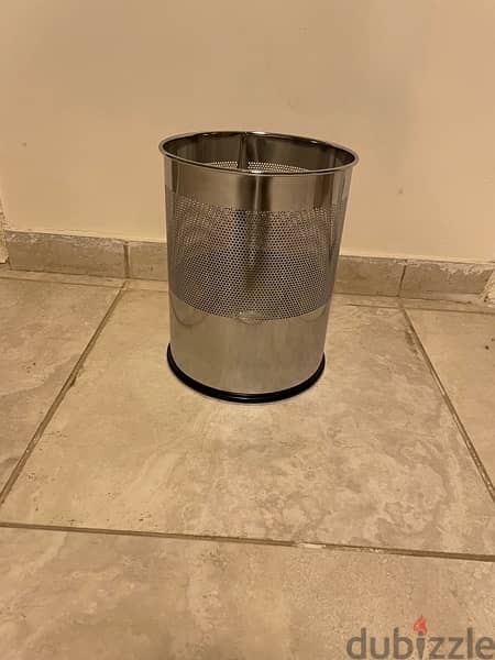 Stainless Steel Rubbish bin Trash Can for Office 0