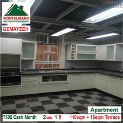 750$!! Apartment for rent located in Gemayze