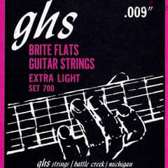 GHS 700 Brite Flats Electric Guitar Strings Extra Lite 0