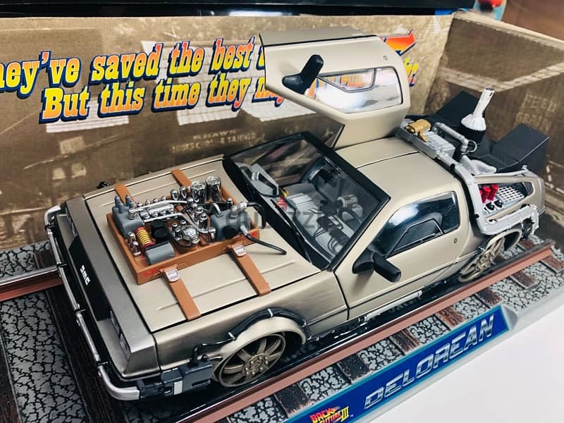 1/18 Diecast Model Car In Original Box Back to the Future 3 Movie car 8