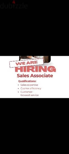 looking for a motivated sales associate to join us