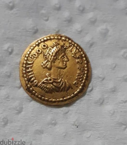 Theodosius II Eastern Roman  gold coin Tremissis year 425 AD 1.44 gr 0