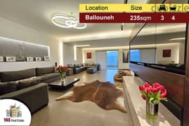 Ballouneh 235m2 | Luxury | Decorated | Part|y Furnished | View |TO
