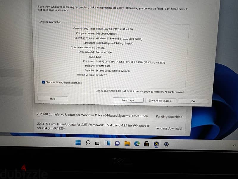 laptop Dell core i7 4gb vga 16gb ram 3