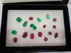 natural gemstones. ruby, sapphire ,emerald, tourmaline