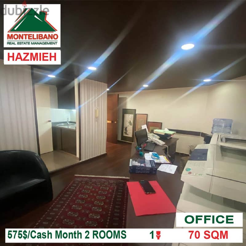 575$!! Office for rent located in Hazmieh 3