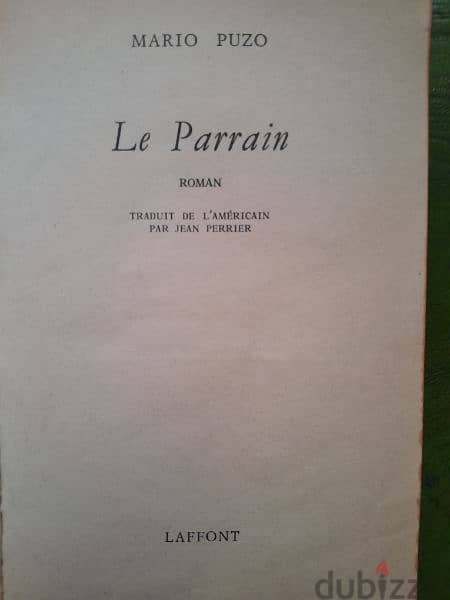 1970 LE PARRAIN, Mario Puzo LIVRE PREMIER GOD FATHER 1