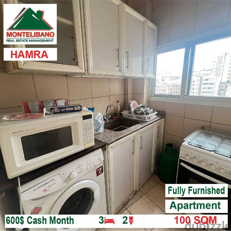 600$!! Fully Furnished Apartment for rent located in Hamra 3