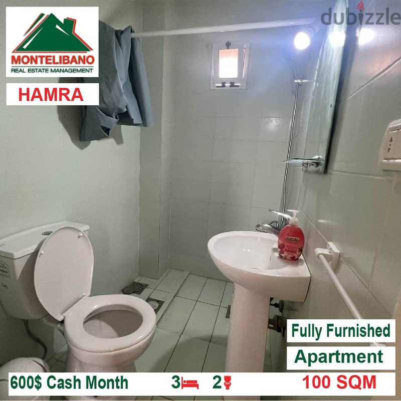 600$!! Fully Furnished Apartment for rent located in Hamra 4