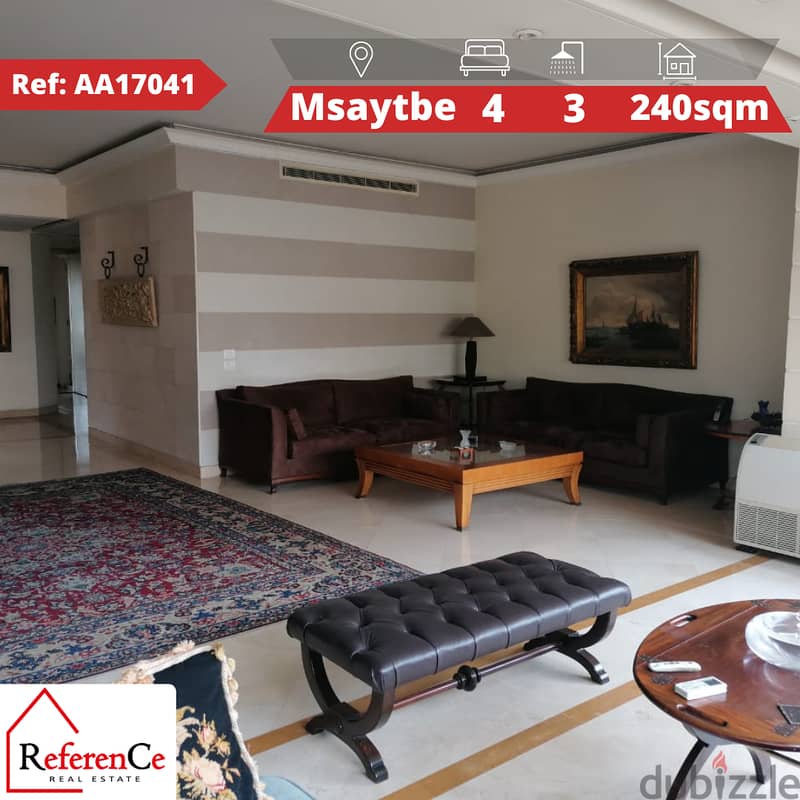 Amazing apartment in Msaytbeh for sale شقة رائعة للبيع في المصيطبة 0