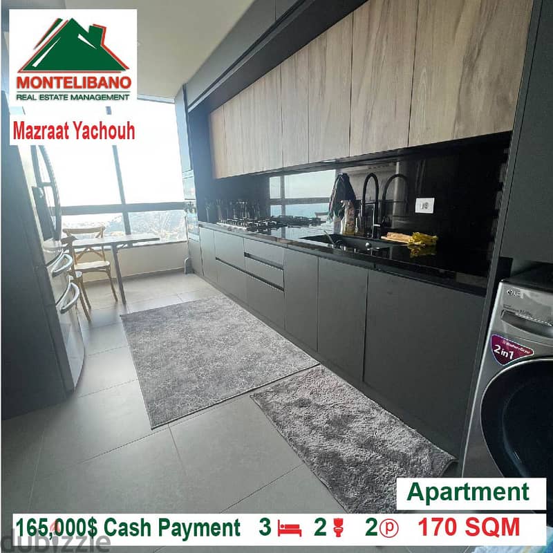 165000$!! Apartment for sale located in Mazraat Yachouh 3