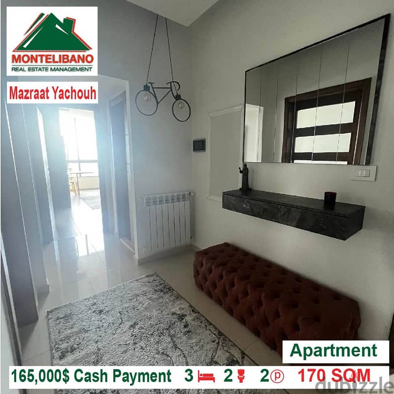 165000$!! Apartment for sale located in Mazraat Yachouh 4