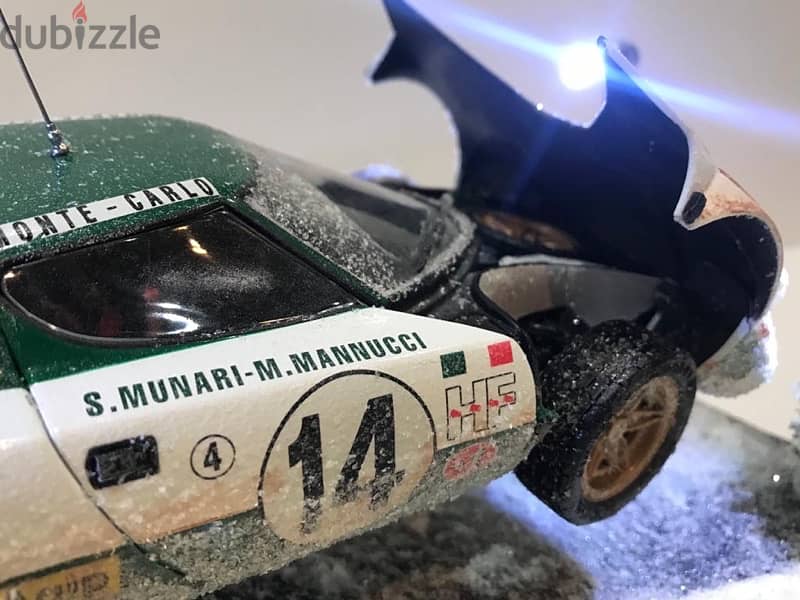1/18 diecast diorama in display Lancia Stratos Monte Carlo Winner 1975 4