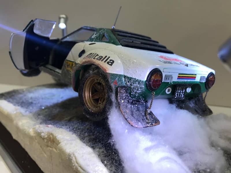 1/18 diecast diorama in display Lancia Stratos Monte Carlo Winner 1975 5