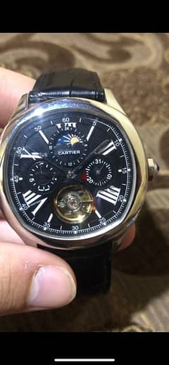 Cartier watch automatic working fine everything fine ساعة كارتير شغالي