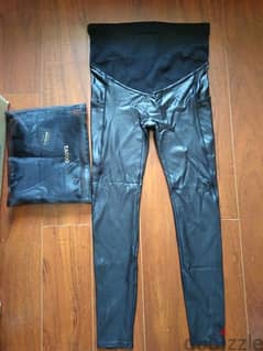 Maternity faux leather pants 0
