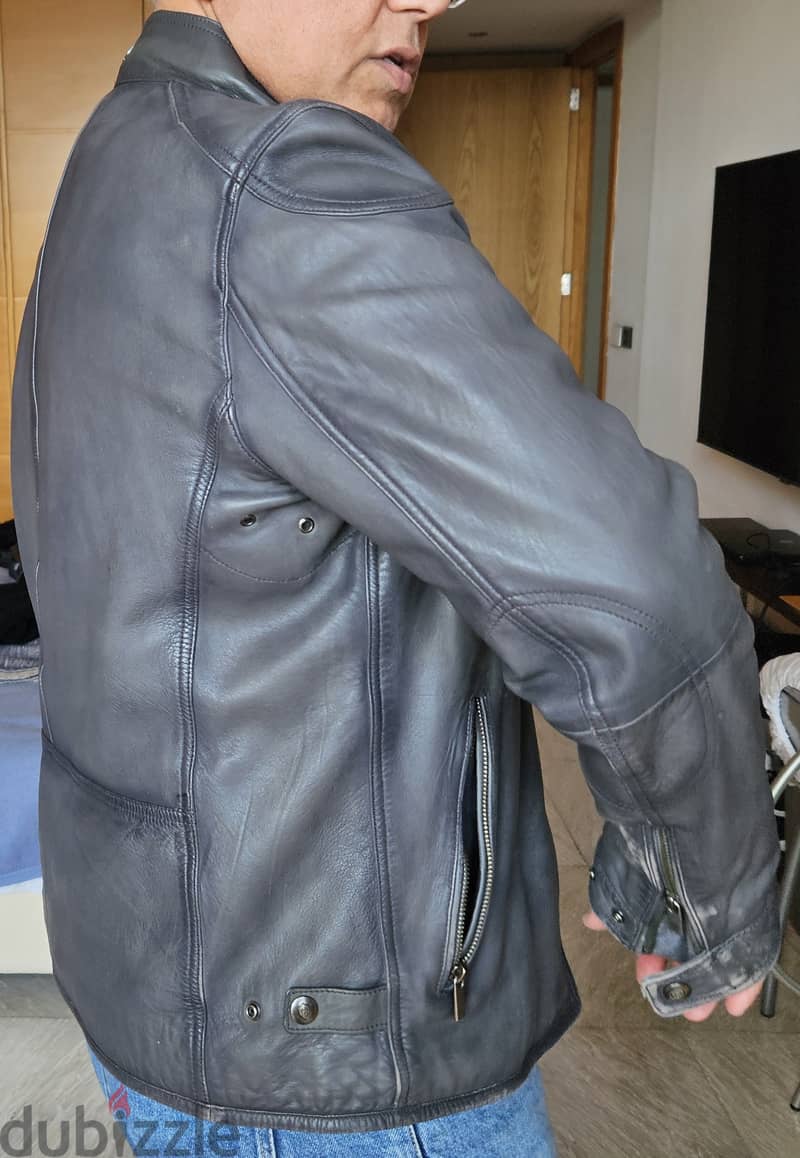 MASSIMO DUTTI Genuine Leather Jacket - Bomber style 3