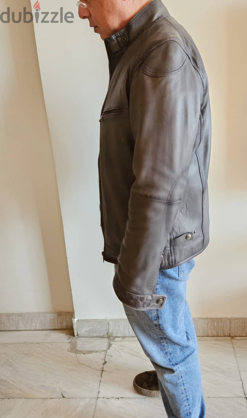 MASSIMO DUTTI Genuine Leather Jacket - Bomber style 6