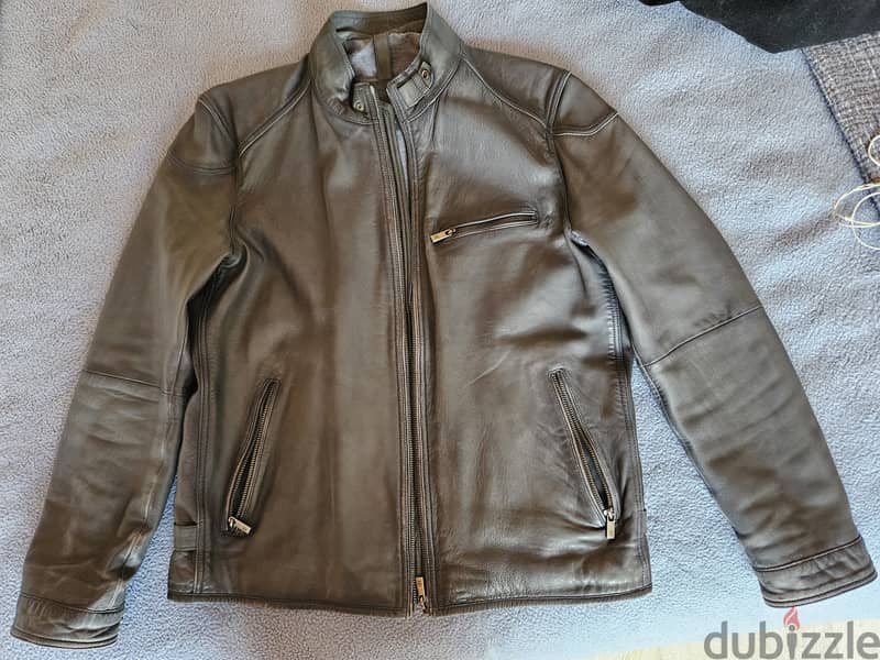 MASSIMO DUTTI Genuine Leather Jacket - Bomber style 14