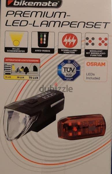 Bikemate Bike Led light front and rear set delivery available 1