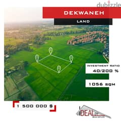 Land for sale in Dekwaneh 1056 sqm ref#ea15292