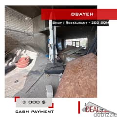 Shop / Restaurant for rent in Dbayeh 200 sqm ref#ea15295