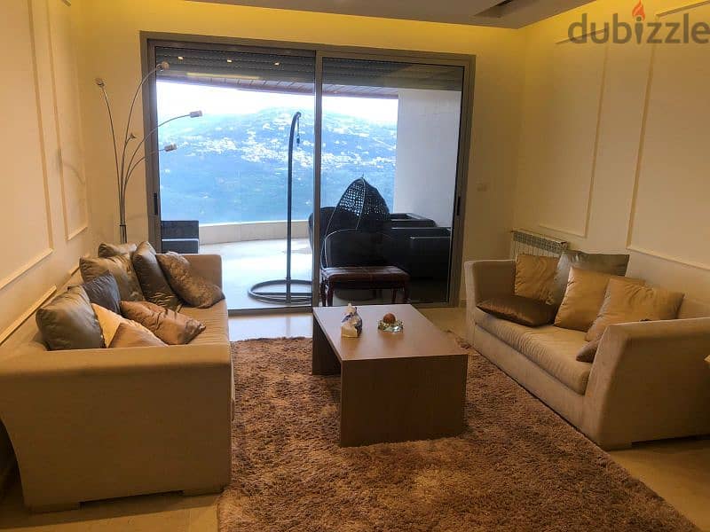 furnished apartment for rent in beit mery شقة مفروشة للايجار في بيت مر 6