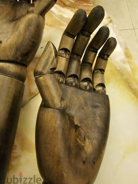 2 vintage wooden arms hands for decoration 80$ 2
