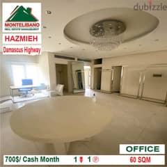 700$!! Office for rent located in Hazmieh Damascus Highway