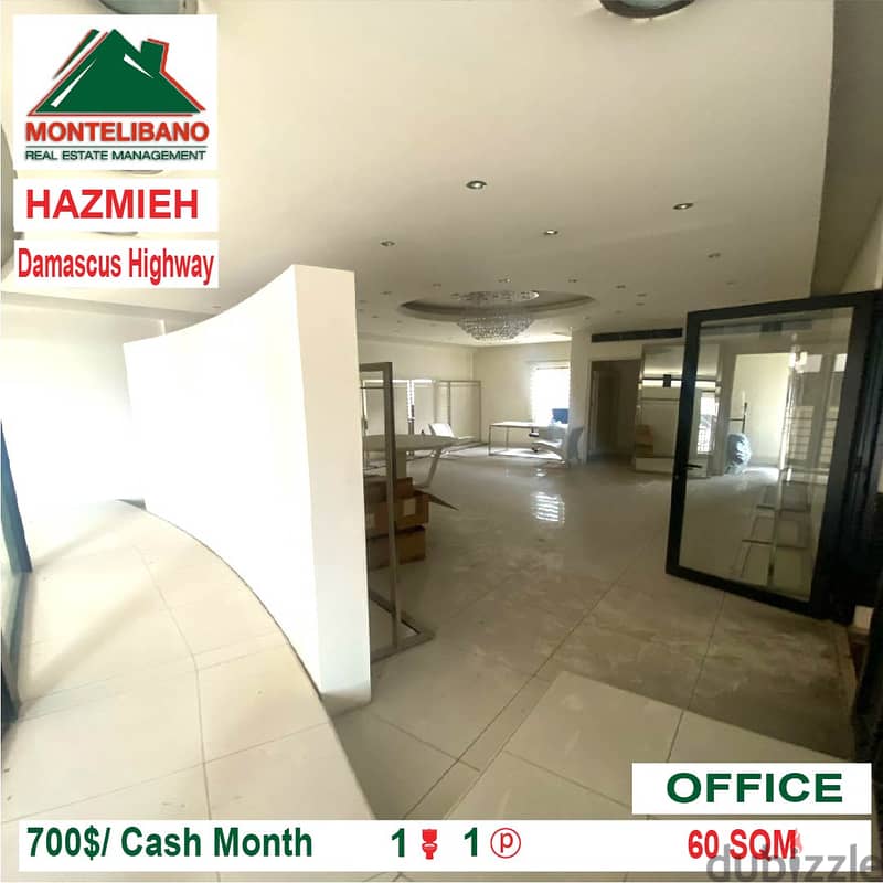 700$!! Office for rent located in Hazmieh Damascus Highway 2