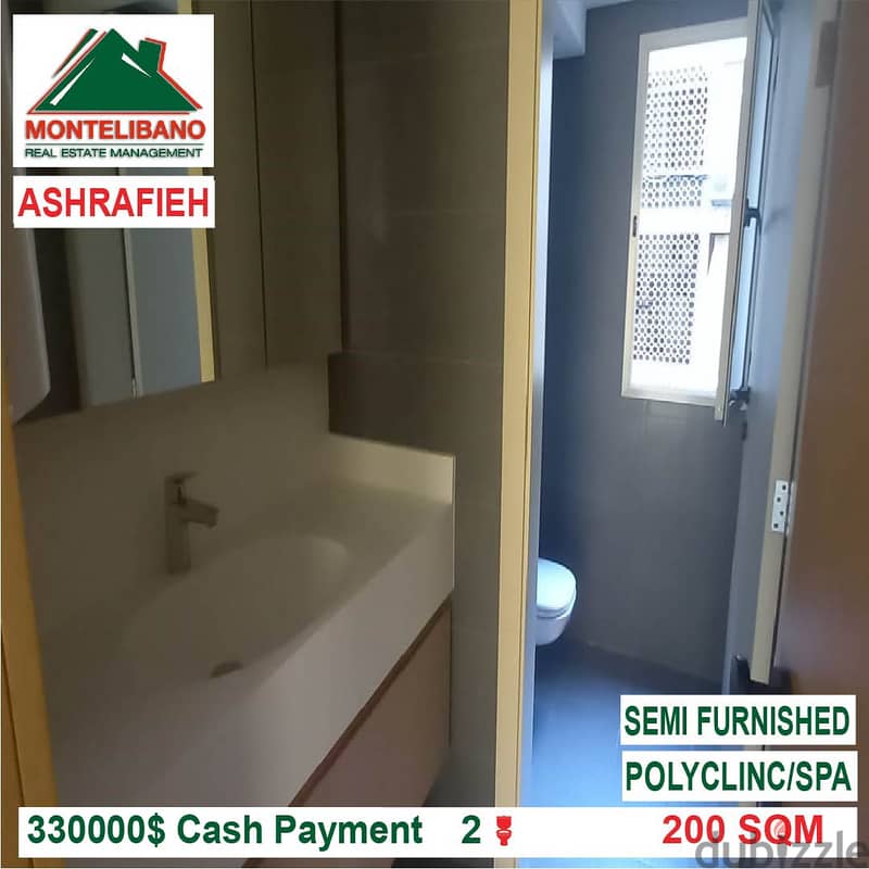 330000$!! Polyclinic/Spa semi furnished for sale located in Ashrafieh 7