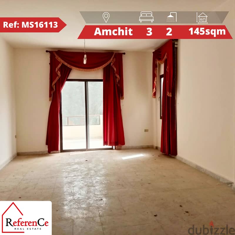 Apartment for sale in Aamchit شقة للبيع بعمشيت 0