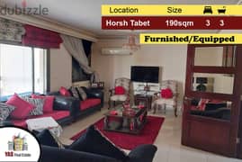 Horsh Tabet 190m2 |Calm Area | Furnished/Equipped | New Building | PJ