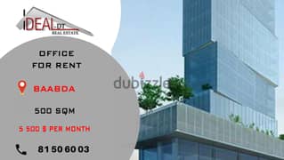 Office for rent In Baabda 500 sqm مكتب للايجار في بعبدا ref#ms82118
