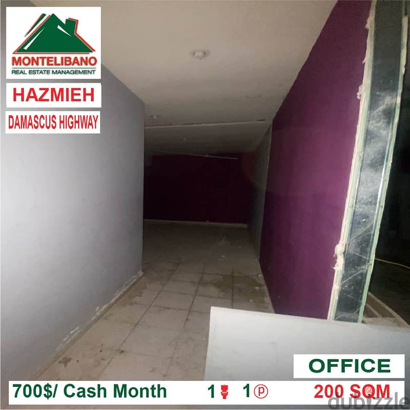 700$!! Office for rent located in Hazmieh Damascus Highway 4