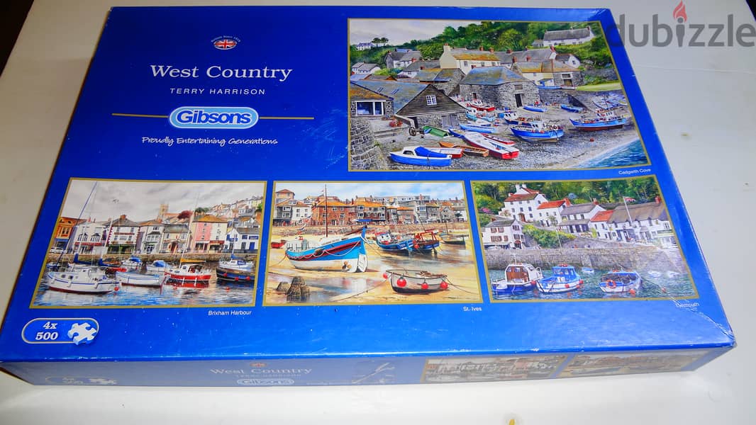 Gibsons West country puzzle 4 500pcs puzzles in one box 49*34 cm each 0