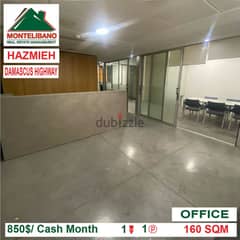 850$!! Office for rent located in Hazmieh Damascus Highway 0