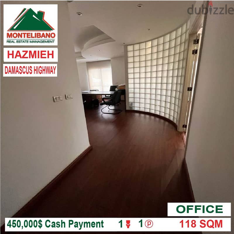 450,000$!! Office for sale located in Hazmieh Damascus Highway 1