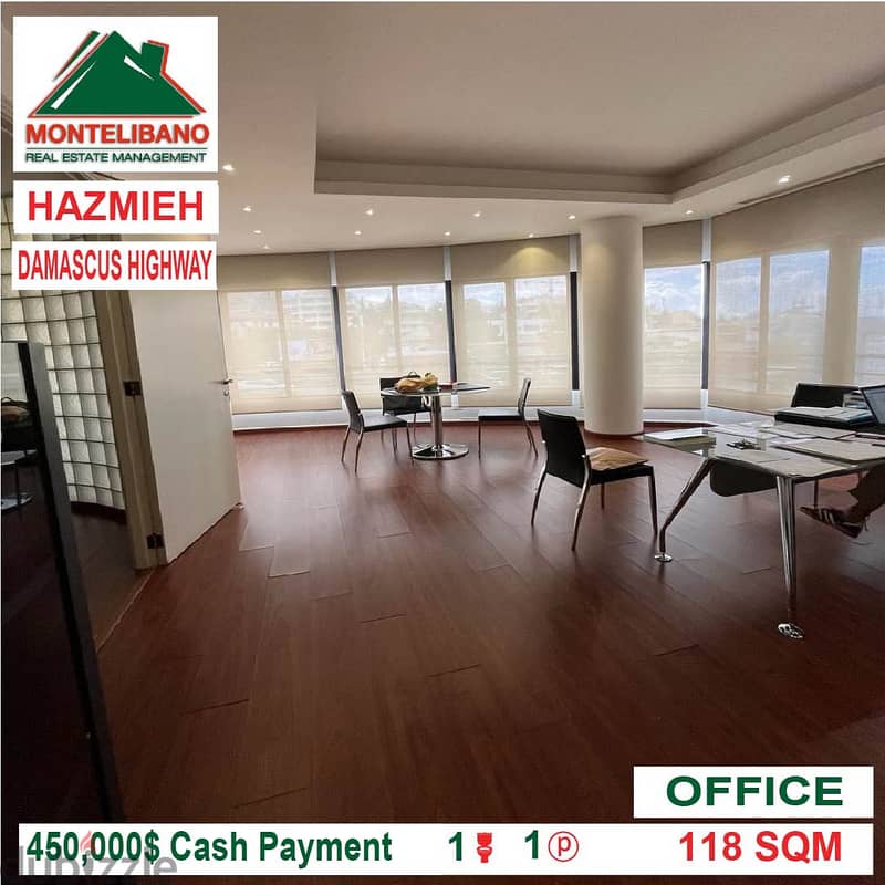 450,000$!! Office for sale located in Hazmieh Damascus Highway 2