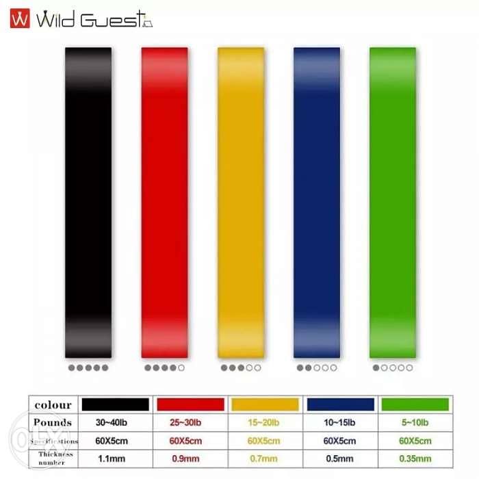 Five colors fitness resistance band Yoga for 6$ 0