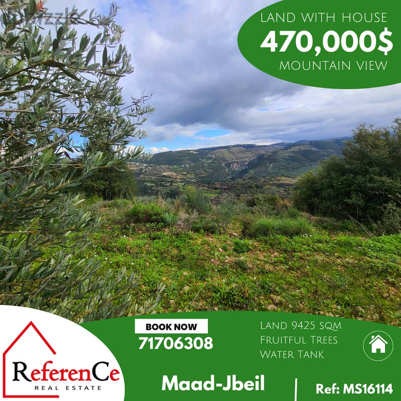 Prime land for sale in Maad-Jbeil أرض مميزة للبيع في معاد-جبيل 0