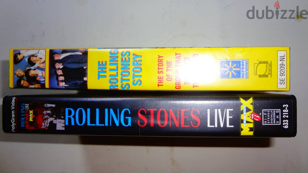 Two Rolling stones original VHS cassettes 2