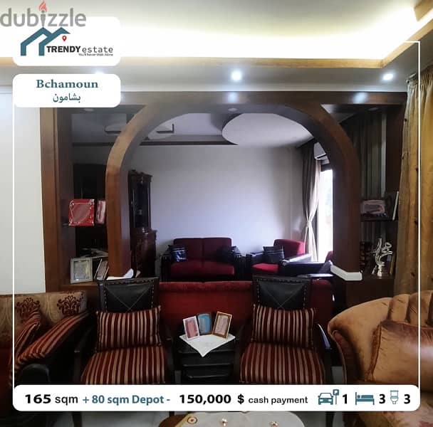 apartment for sale in bchamoun yahoudiyeh شقة للبيع في بشامون اليهودية 2