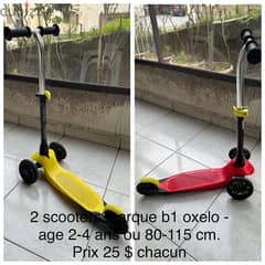 2 scooters B1 Oxelo each for 25$