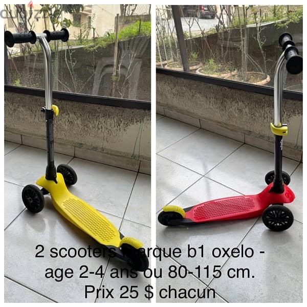 2 scooters B1 Oxelo each for 25$ 0