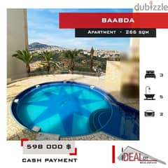 Luxurious Apartment For sale in Baabda 266 sqm ref#ms82122 0
