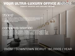 JH24-3274 250m office for rent in Downtown Beirut , $ 6600 Cash 0