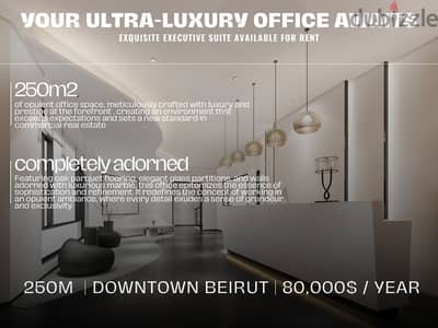 JH24-3274 250m office for rent in Downtown Beirut , $ 6600 Cash